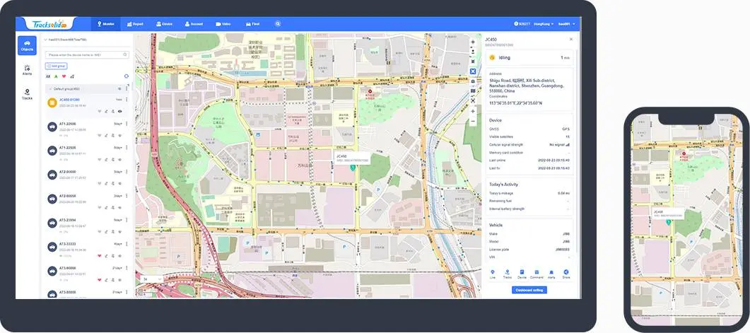 Tus flotas y dispositivos en la plataforma Tracksolid Pro